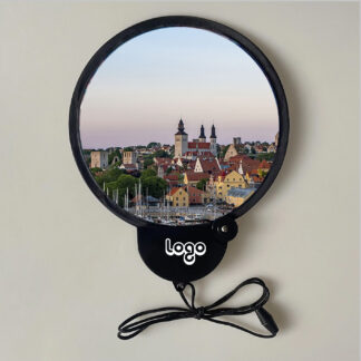 Handfläkt Solfjäder med logotryck