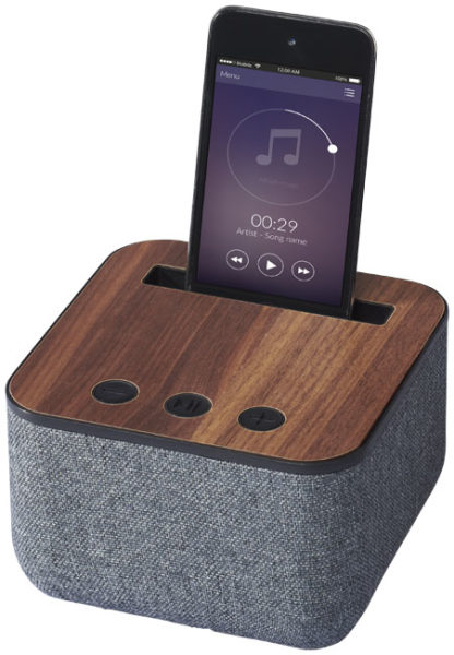Shae Bluetooth® högtalare med tyg och trä