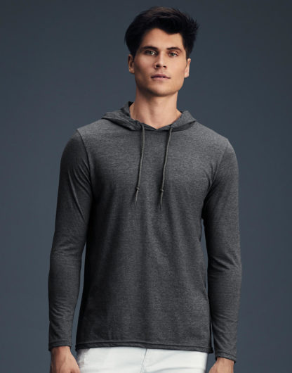 A_Tröjor med tryck ADULT FASHION BASIC LS HOODED TEE