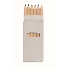 6 färgade blyertspennor