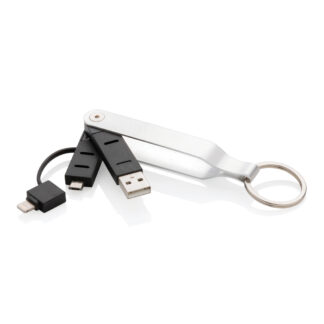 2-i-1 nyckelring med MFi-licensierad kabel