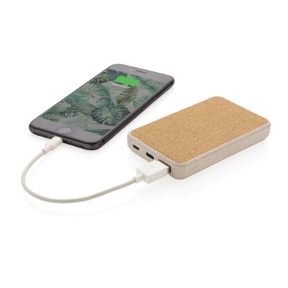 Kork och vete 5.000 mAh fickpowerbank - Bild 3
