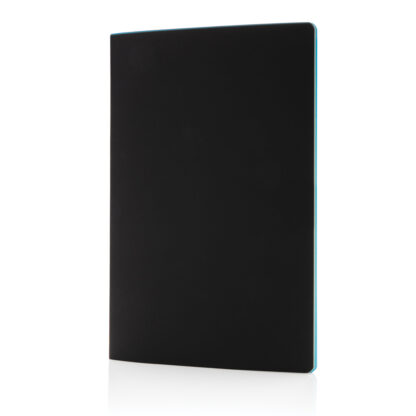 Softcover PU anteckningsbok med färgade kanter