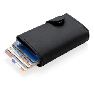 Standard aluminium RFID korthållare med PU plånbok